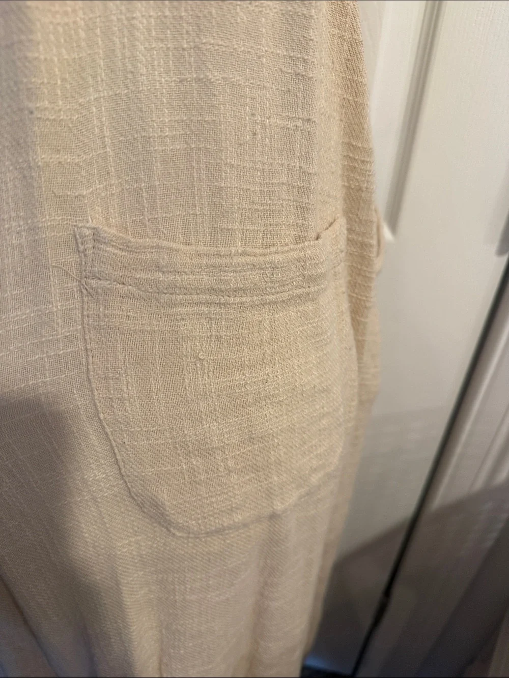 Free People Sleeveless Cream Wide-Leg Jumpsuit
